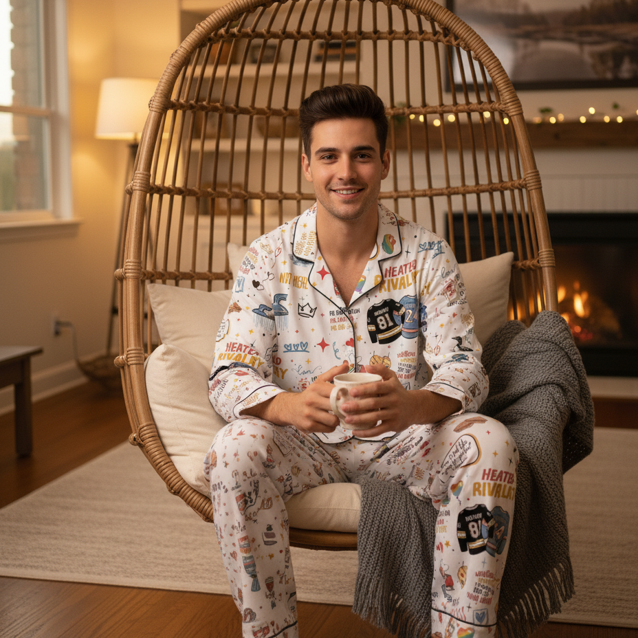 Hockey Romance Pajama Set – Queer Book & Movie Inspired Sleepwear