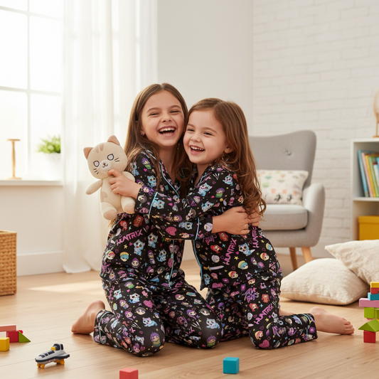Tiger Idol Satin Pajama Set – Pop Star Inspired Sleepwear for Kids & Women