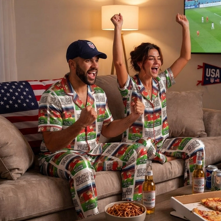 Goal Machine Soccer Meme Satin Pajamas