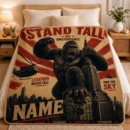 Custom Name Monster City Blanket