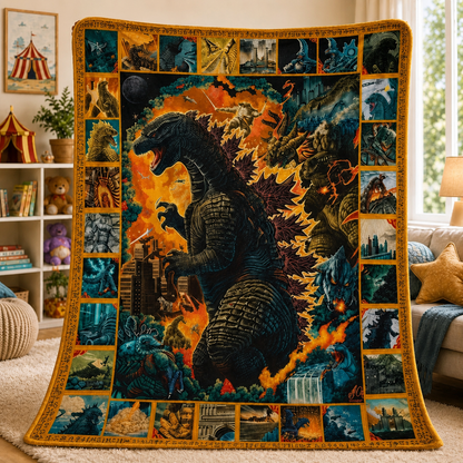 Giant Epic Beast Collage Vintage Blanket