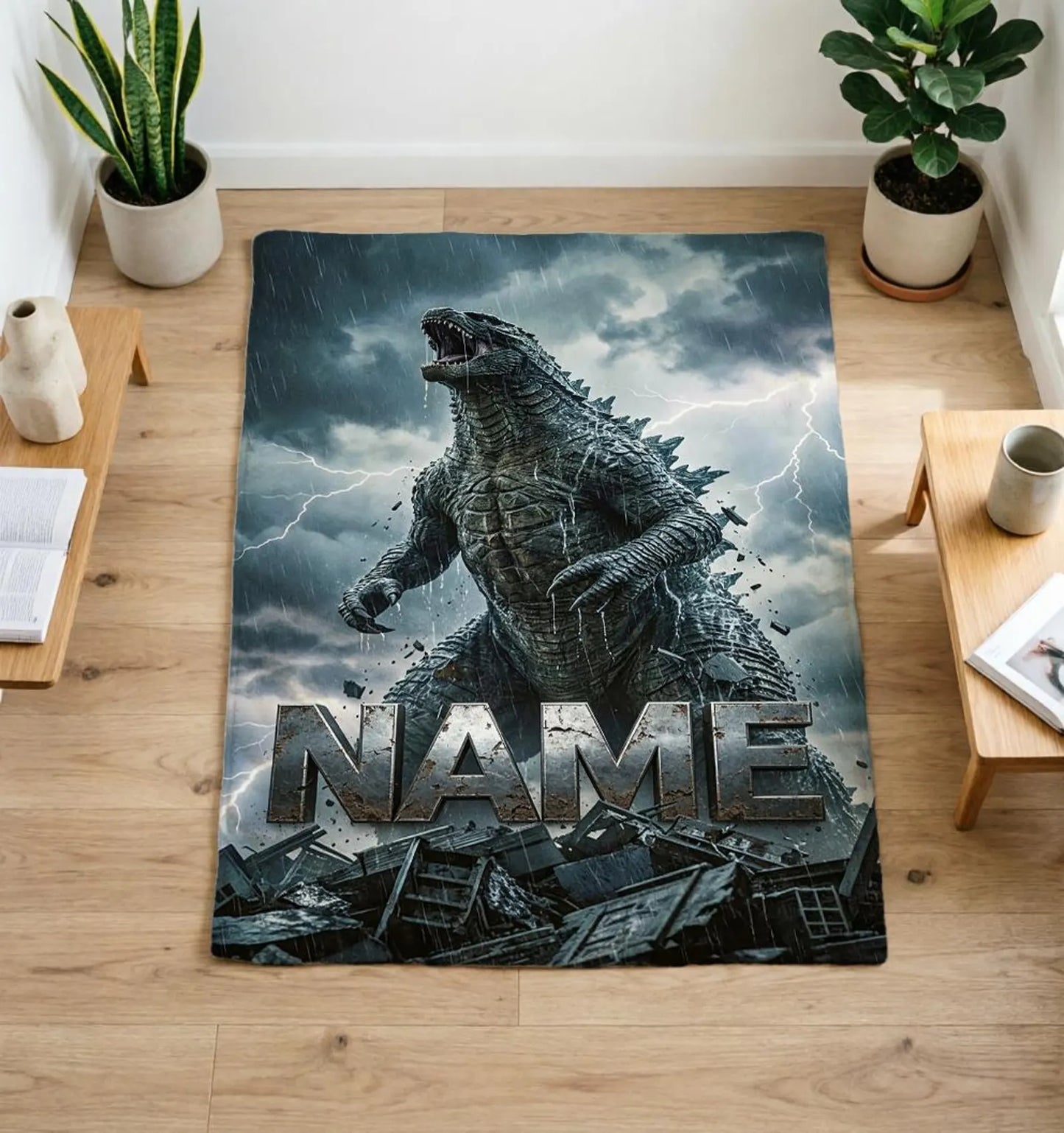 Custom Name Giant Luminous Beast Storm Blanket