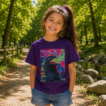 Kids Atomic Monster Retro City Action T-Shirt