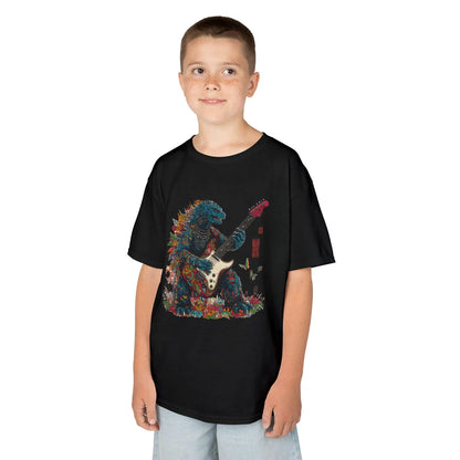 Kids Rock Star Kaiju Beast Acoustic Guitar T-Shirt