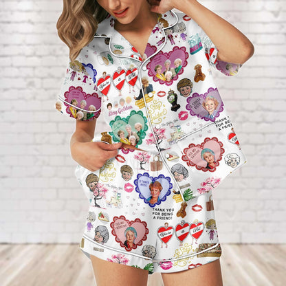 The Classic 80s TV Sitcom Nostalgia Satin Pajamas – Stay Golden Birthday Gift for Her