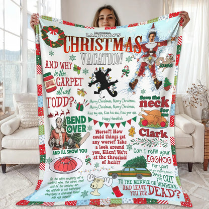 Funny Retro Family Christmas Blanket – Cozy Holiday Throw for Bed, Couch & Sofa
