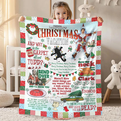Funny Retro Family Christmas Blanket – Cozy Holiday Throw for Bed, Couch & Sofa