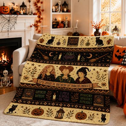 Vintage Spooky Sisters Blanket