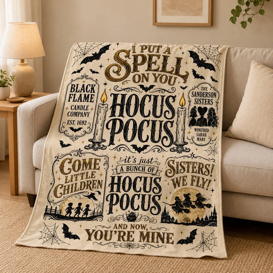 Vintage Witch Quote Blanket