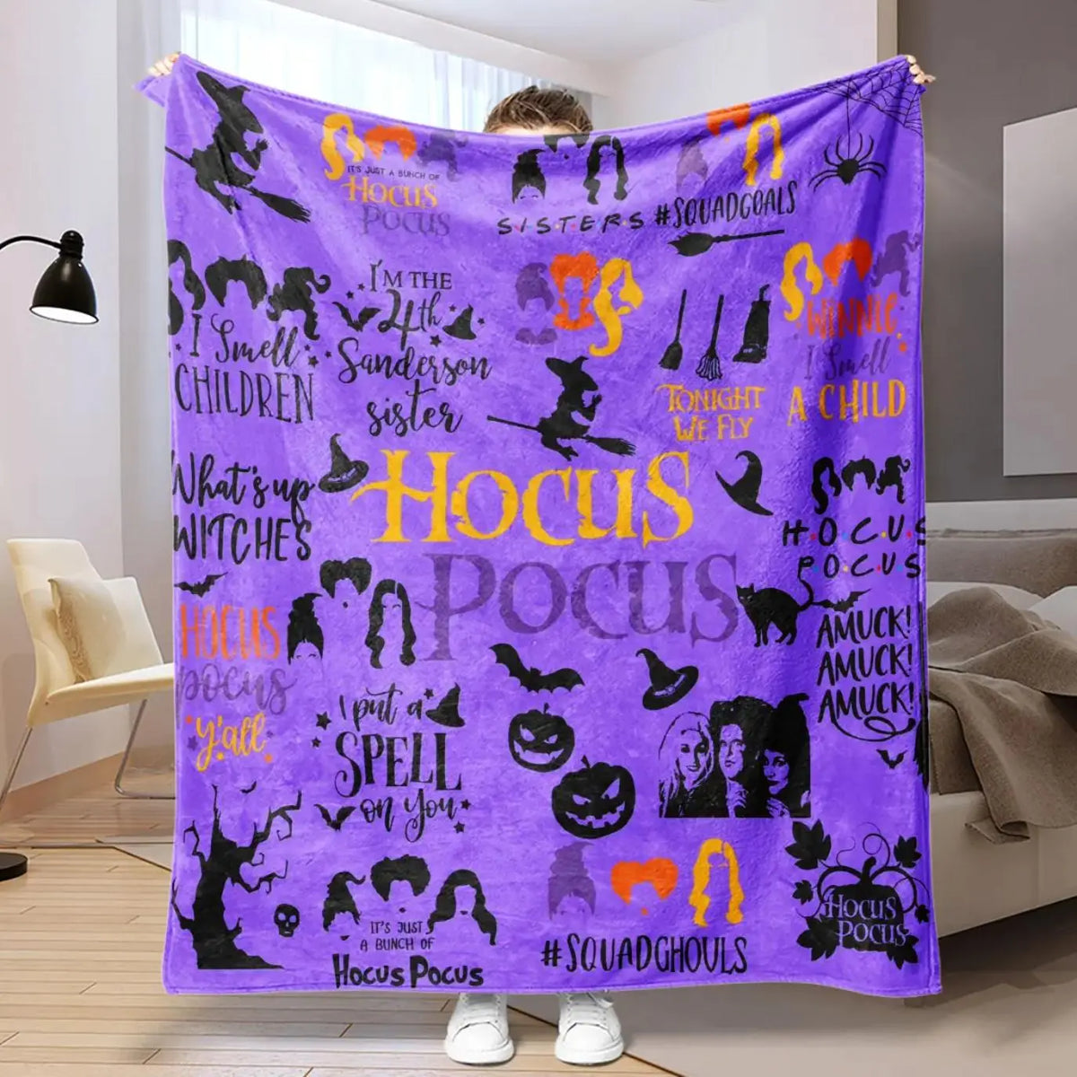 Purple Witch Quote Blanket
