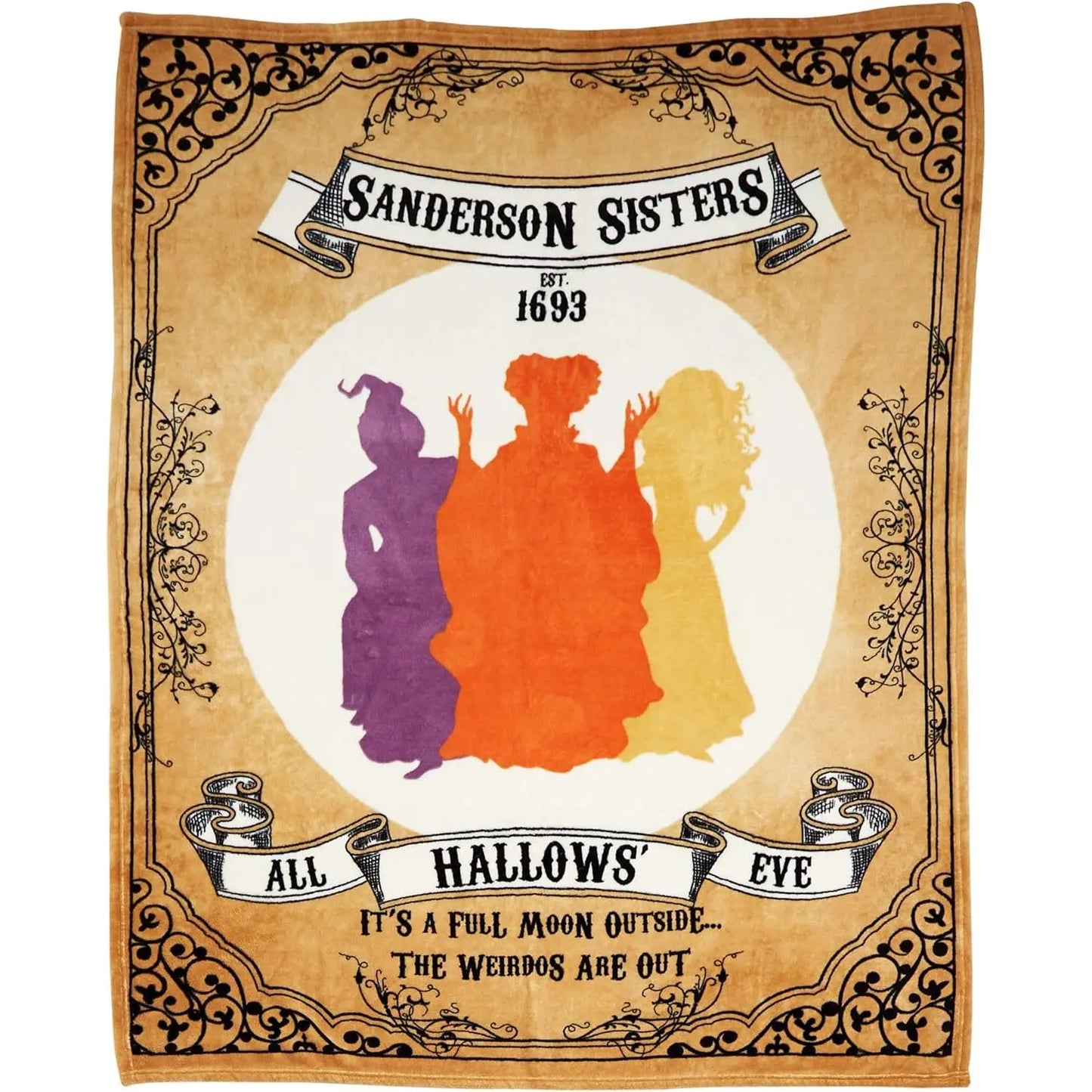 Spooky Sister Full Moon Blanket