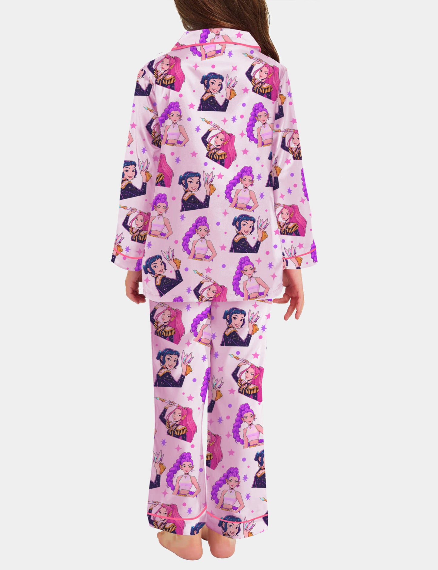 Fantasy Idol Satin Pajamas for Kids & Women – Matching Sleepwear