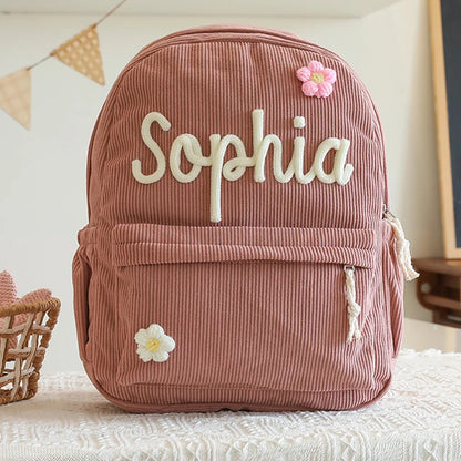 Personalized Toddler Corduroy Backpack