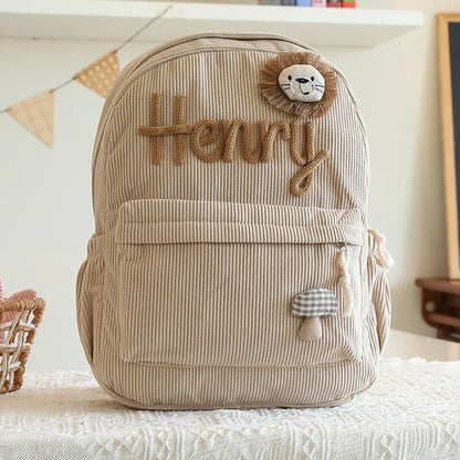 Personalized Toddler Corduroy Backpack