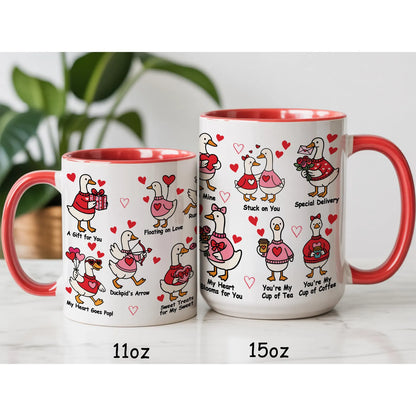Valentine Silly Goose Accent Mug – Cute Funny Coffee Gift
