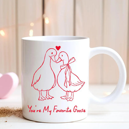You’re My Favorite Goose Mug – Cute Valentine Coffee Gift for Couples