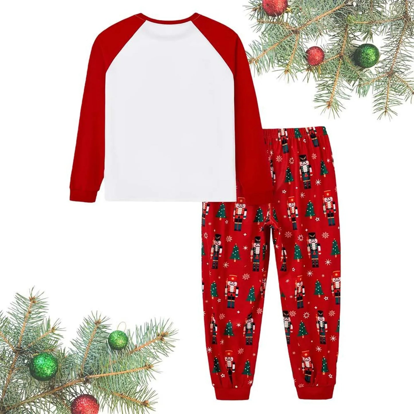Vintage Holiday Ballet Family Christmas Pajama Set – Elegant Matching Satin Sleepwear for Adults and Kids