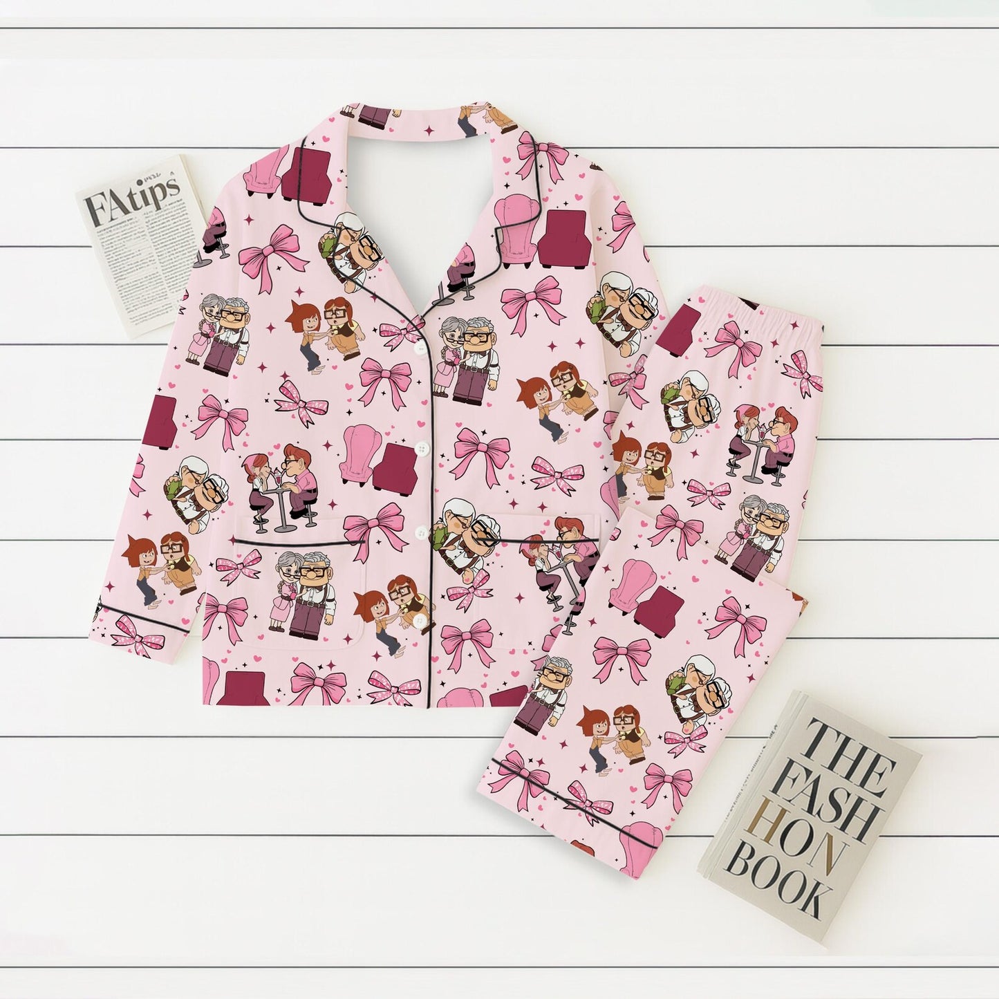 Valentine Cute Couple Pajama Set – Romantic Matching Sleepwear for Women & Lovers