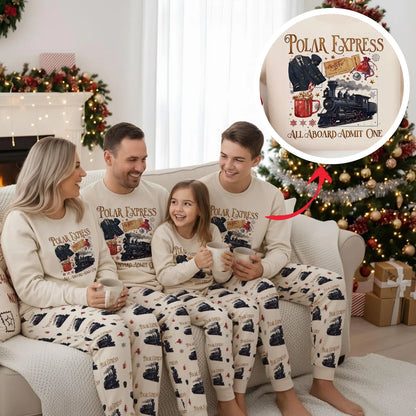 Polar Express Matching Family Pajama Set – Personalized Christmas Sleepwear for Kids & Adults