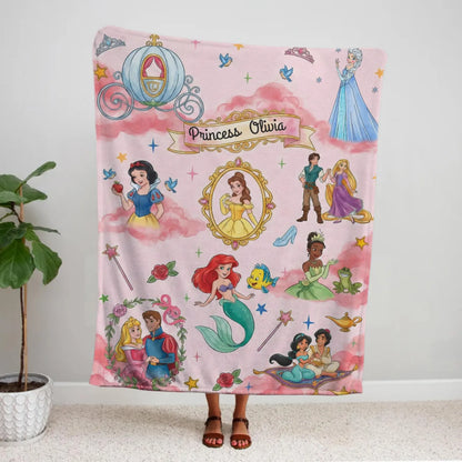Custom Name Fairytale Dreamland Princess Blanket