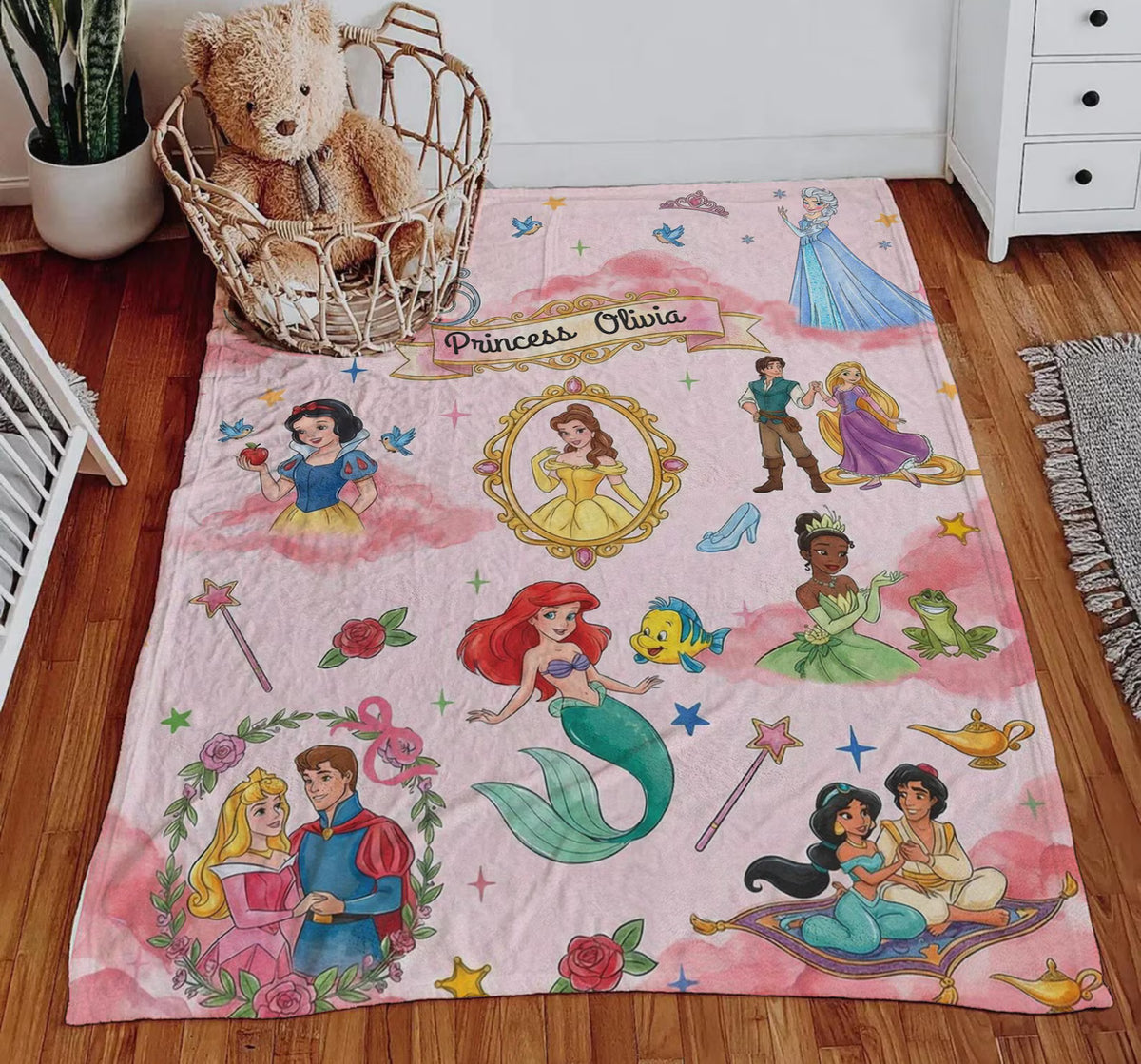 Custom Name Fairytale Dreamland Princess Blanket