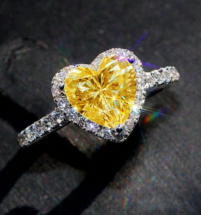Romantic Heart-Shaped CZ Ring – Elegant Valentine’s Gift for Her