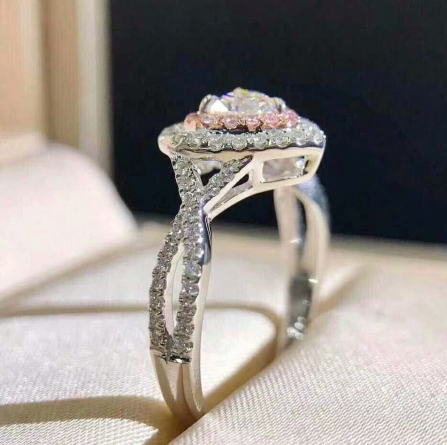 Elegant Heart Birthstone Ring – Noble Proposal & Engagement Jewelry for Women