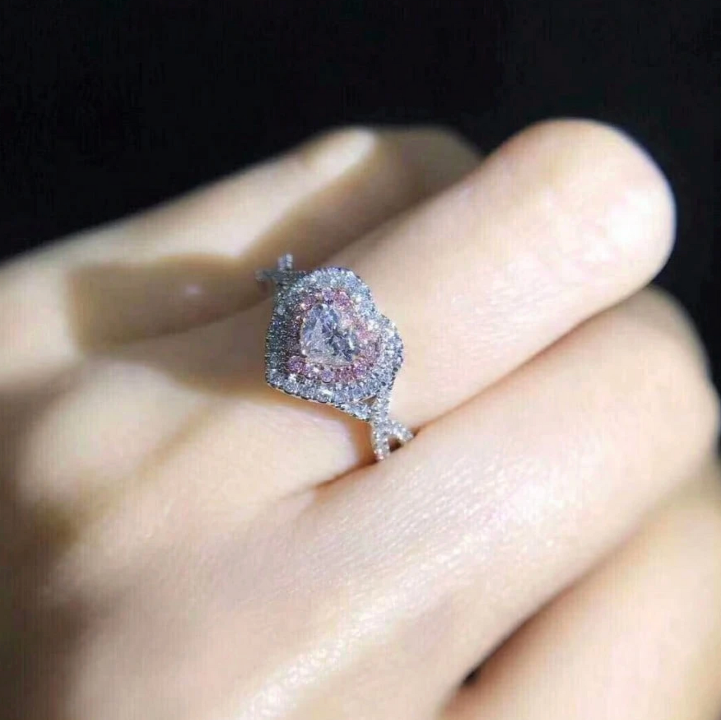 Elegant Heart Birthstone Ring – Noble Proposal & Engagement Jewelry for Women
