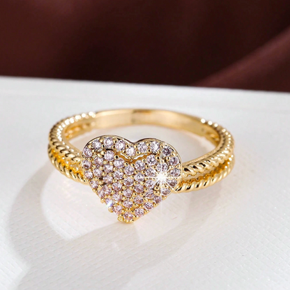 Heart-Shaped CZ Ring – Valentine’s & Mother’s Day Gift for Her