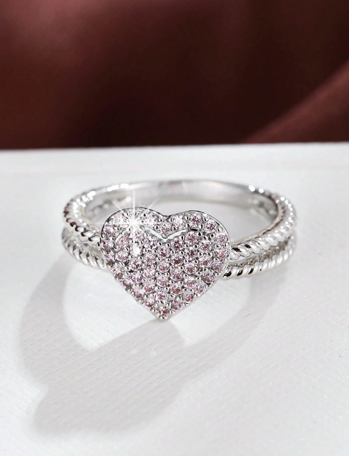 Heart-Shaped CZ Ring – Valentine’s & Mother’s Day Gift for Her