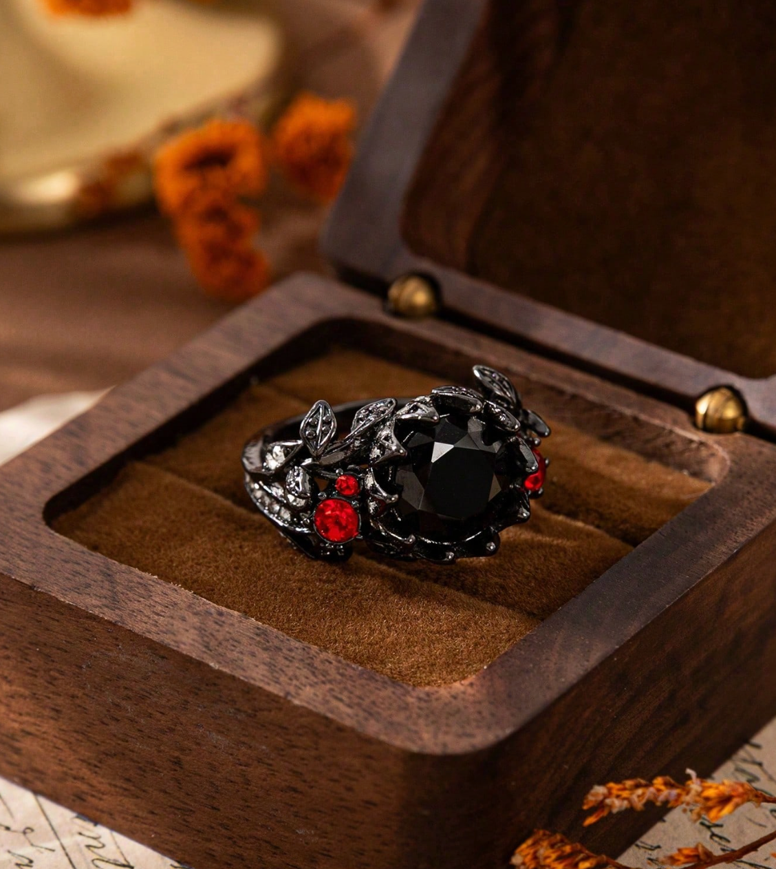 Vintage Floral Zirconia Ring – Elegant Statement Ring for Women