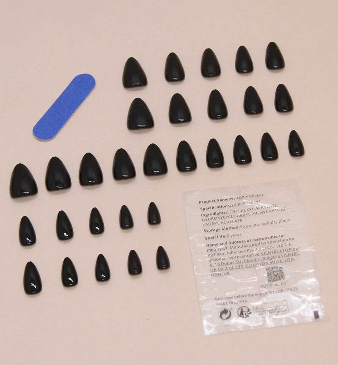 30 Pcs Almond Solid Color Press On Nail Set Universal Fit Everyday Manicure