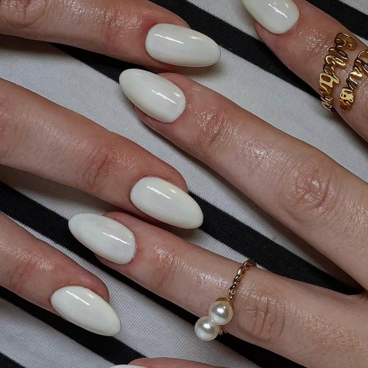 30 Pcs Almond Solid Color Press On Nail Set Universal Fit Everyday Manicure