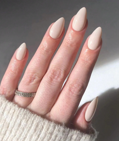 30 Pcs Almond Solid Color Press On Nail Set Universal Fit Everyday Manicure