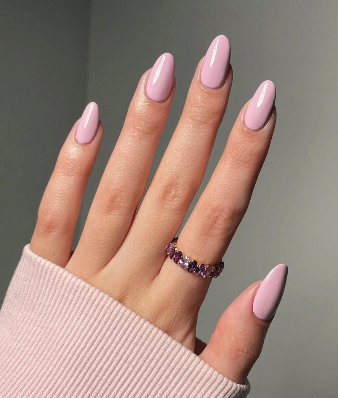 30 Pcs Almond Solid Color Press On Nail Set Universal Fit Everyday Manicure