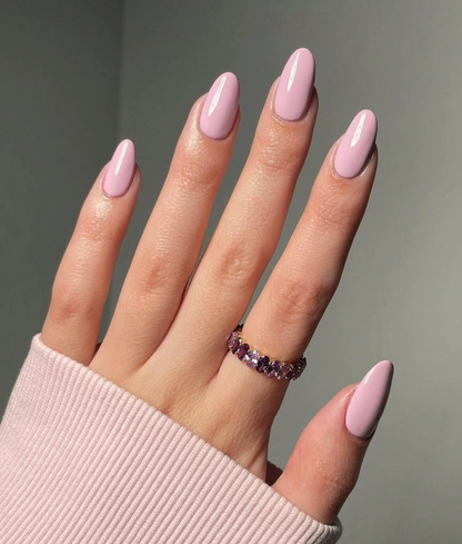 30 Pcs Almond Solid Color Press On Nail Set Universal Fit Everyday Manicure