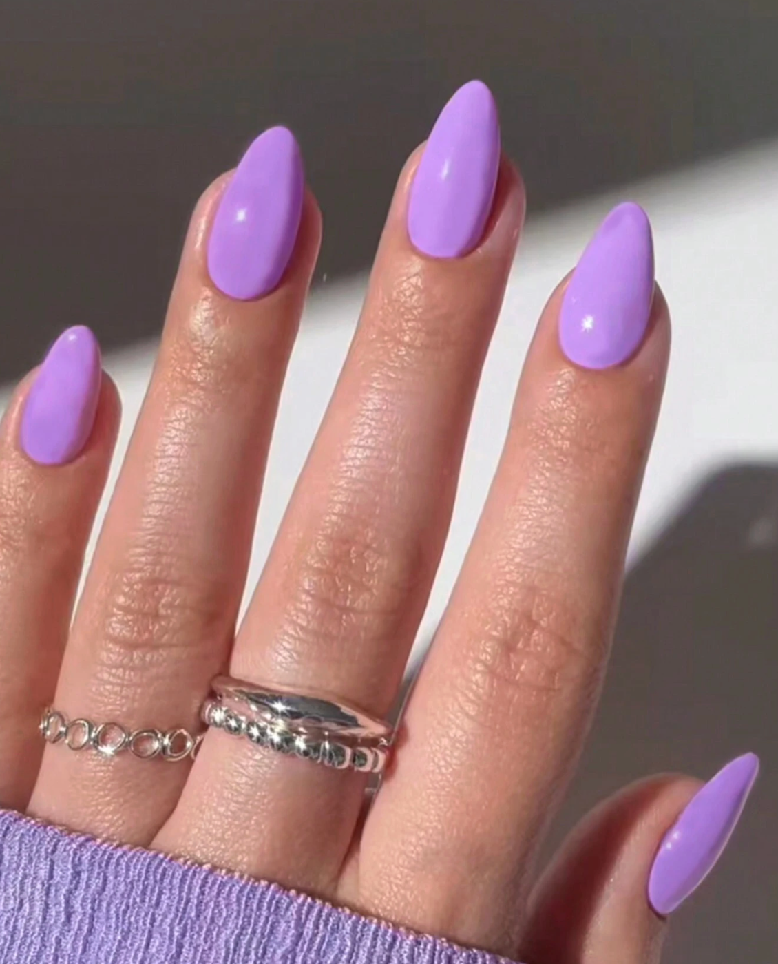 30 Pcs Almond Solid Color Press On Nail Set Universal Fit Everyday Manicure