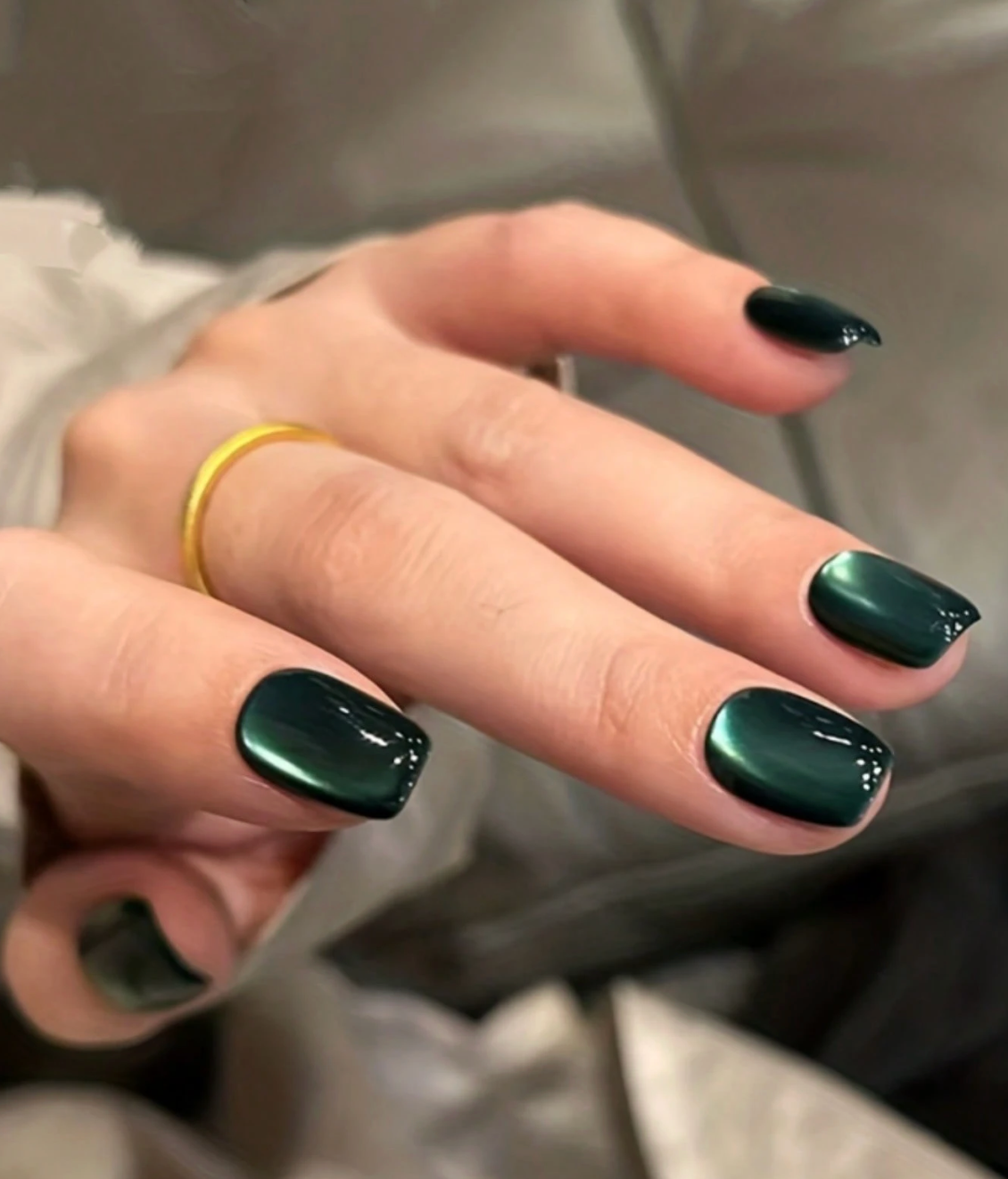 Red And Purple Cat Eye Press On Nails Elegant Chic Style 30pcs Nail Box