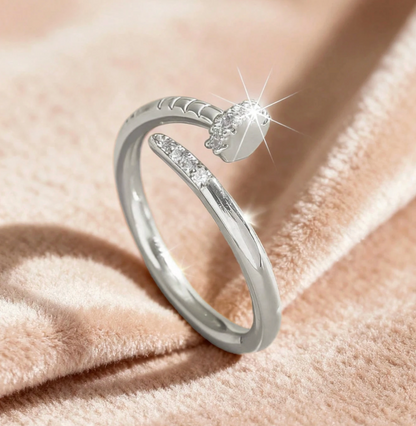 Aurora Adjustable Gold Ring – Zircon Glow Edition