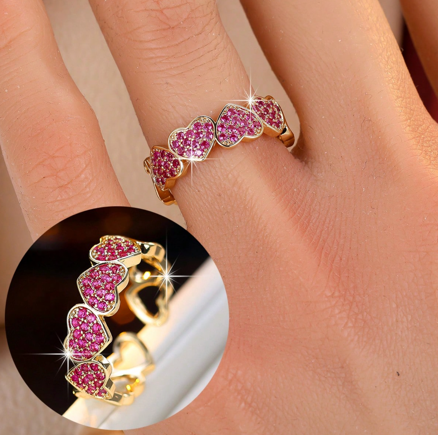 Soft Heart Glow Ring – Zirconia Edition