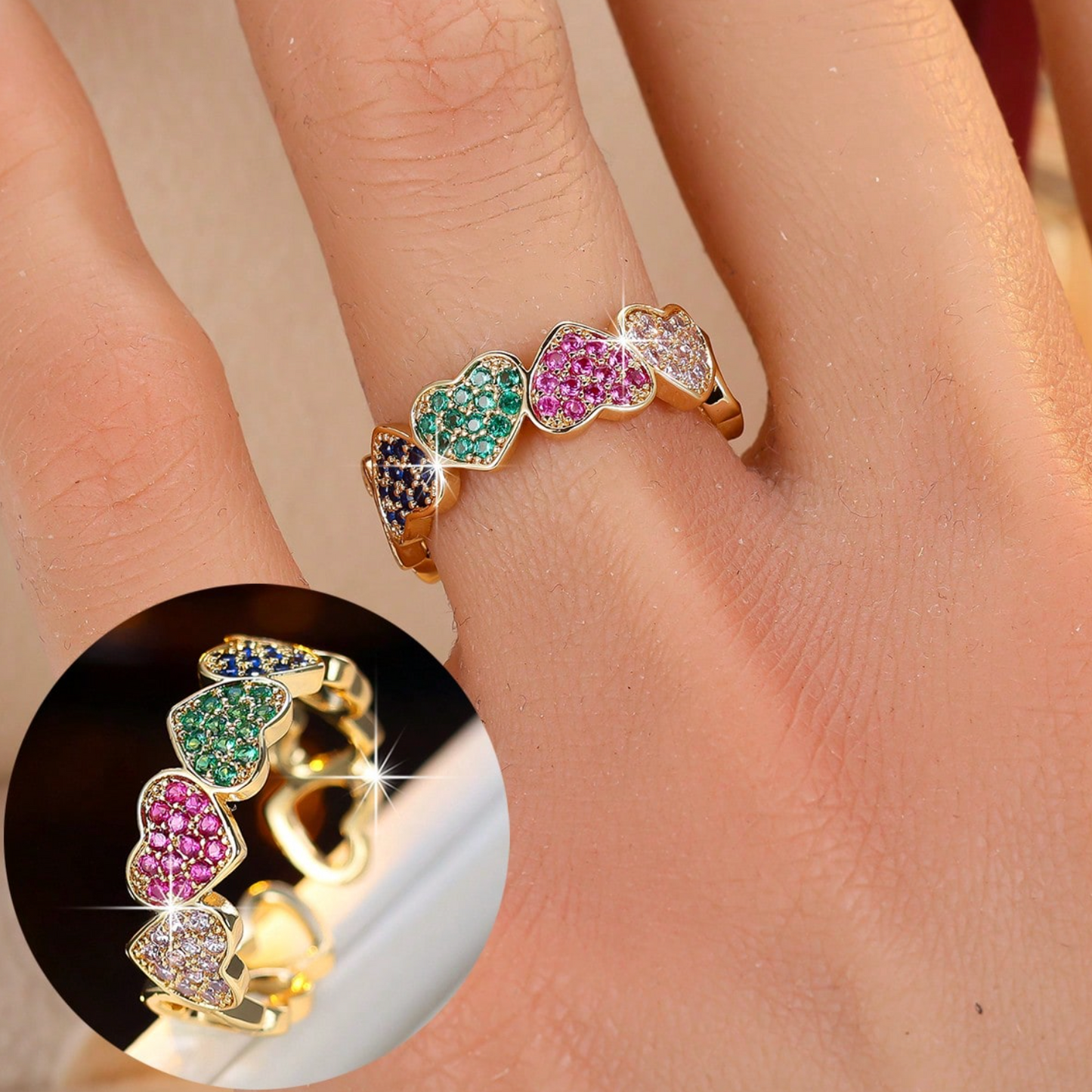 Soft Heart Glow Ring – Zirconia Edition