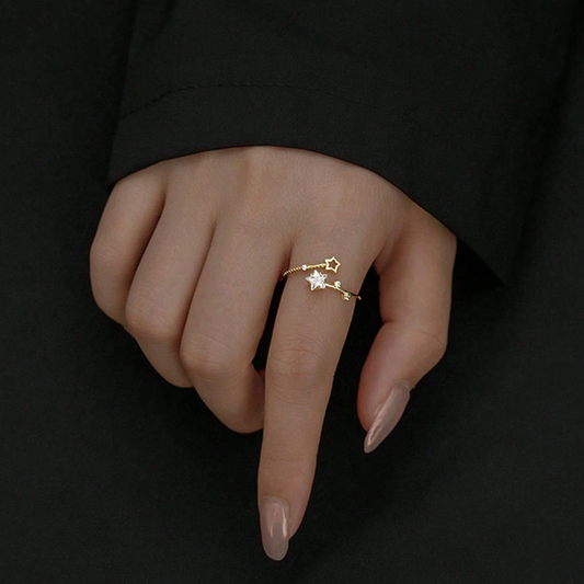 Starlight Cuff Ring – Crystal Glow Edition
