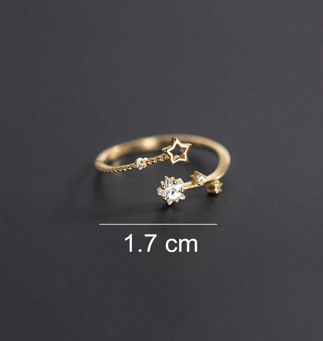 Starlight Cuff Ring – Crystal Glow Edition