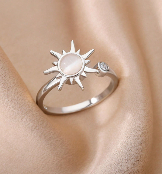 Golden Sun Opal Spinner Ring