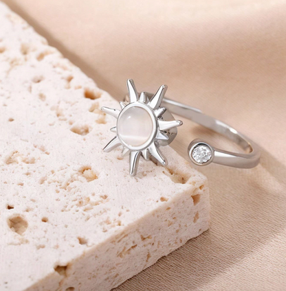 Golden Sun Opal Spinner Ring