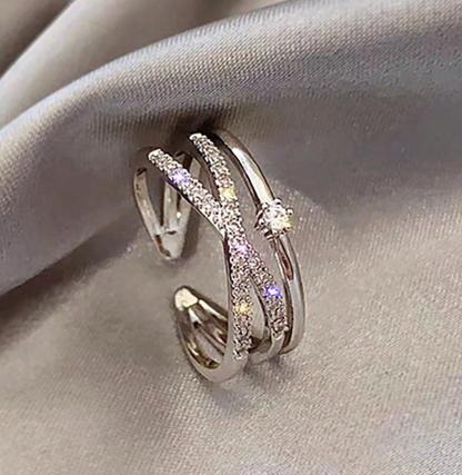 Eternal Cross Glow Ring – Zirconia Edition