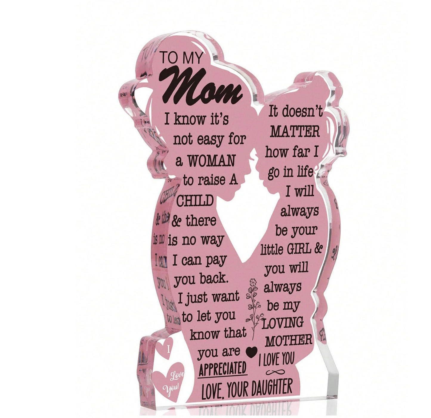Acrylic Mom Keepsake – Gift from Daughter