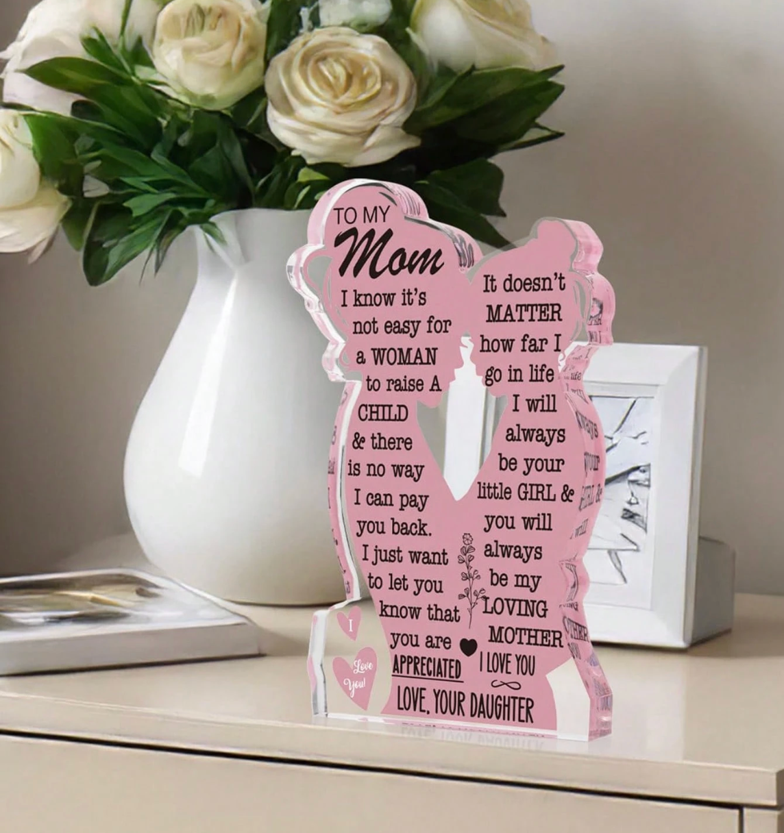 Acrylic Mom Keepsake – Gift from Daughter