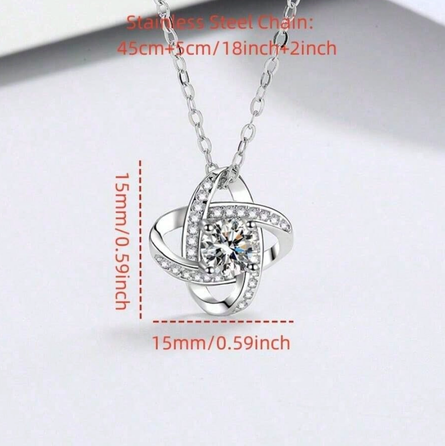 To My Beautiful Mom – Love Knot Necklace Gift Set