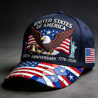 United States 250th Anniversary 3D Print - Street Style Visor Hat